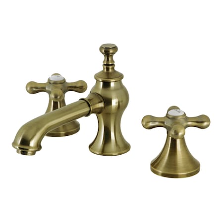 Kingston Brass KC7063AX Widespread Bathroom Faucet with Brass Pop-Up, Antique Brass KC7063AX